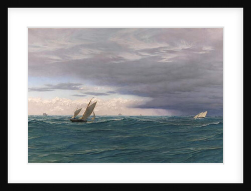 Yachts in a Seaway, Mediterranean, 1871 by John Brett