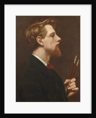 Self Portrait with Two Square Brushes, c.1880 by Thomas Cooper Gotch