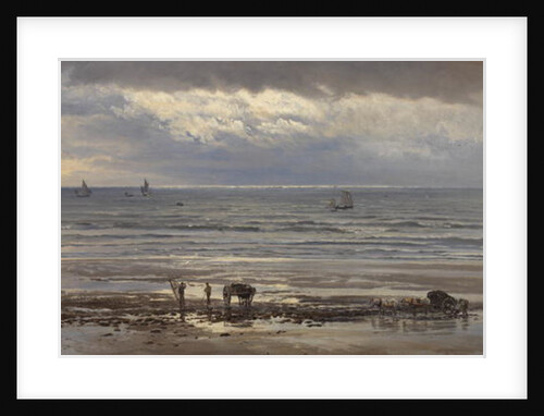 Kelp Gatherers - A Grey Morning, 1874 by Henry Moore