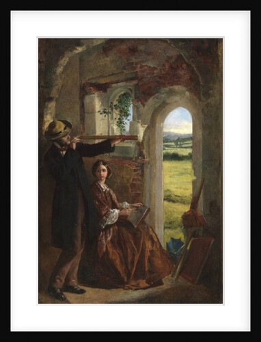 Couple Observing a Landscape by English School