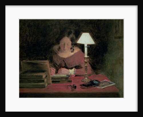 Girl Writing by Lamplight, c.1850 by William Henry Hunt