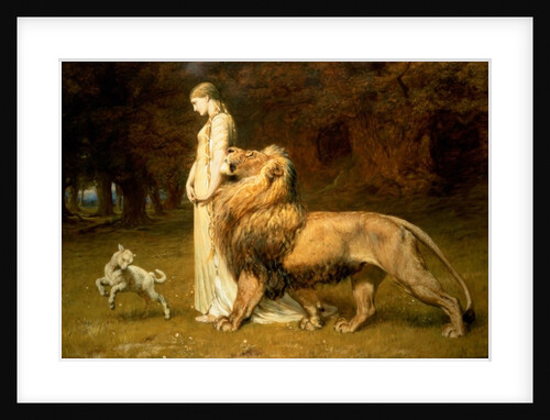 Una and the Lion by Briton Riviere