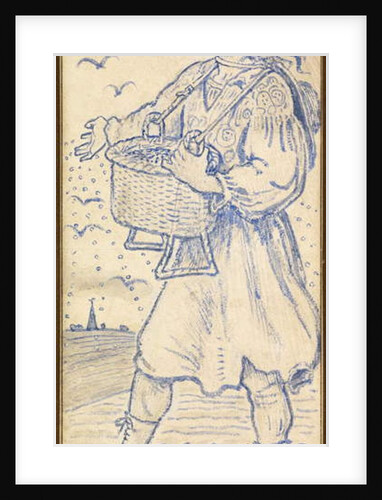 November, the Sower: Study for a Tile at Queens College Hall, Cambridge, 1864 by Ford Madox Brown