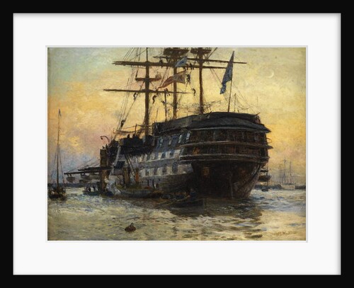 HMS Warspite by William Lionel Wyllie