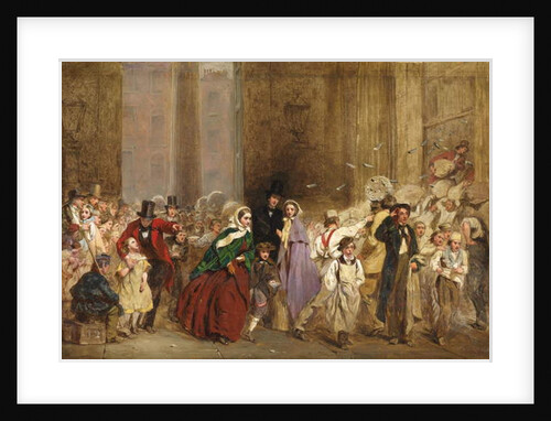 A Sketch for The General Post Office, One Minute to Six, 1860 by George Elgar Hicks