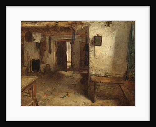 West Highland Cottage Interior by Thomas Faed