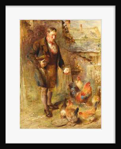 Self Portrait aged 38 with Chickens by William Huggins