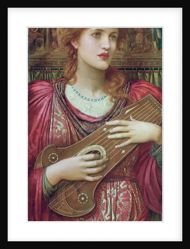 The music faintly falling, dies away / Thy dear eyes dream that love will live for aye, 1893 by John Melhuish Strudwick