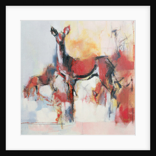 Hinds in winter, 1995 by Mark Adlington