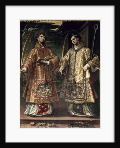 St. Lawrence and St. Stephen, 1580 by Alonso Sanchez Coello
