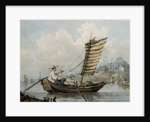 Chinese Sailor Smoking in his Junk, 1795 by William Alexander