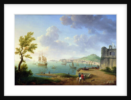 View of Naples from the Castel dell'Ovo to Mergellina, 1791 by Pierre Joseph Petit