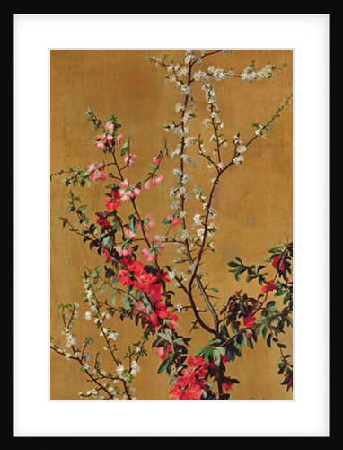 Japanese Cherry Tree and Hawthorn Branches by Jean Benner