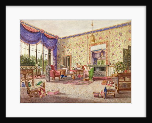 The Interior of the Chinese Drawing Room, Middleton Park, Oxfordshire, 1840 by William Alfred Delamotte