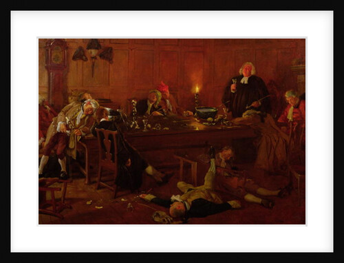 The Reverend Geoffrey Shovel, Chaplain of the Fleet, with his drinking companions by Thomas Davidson