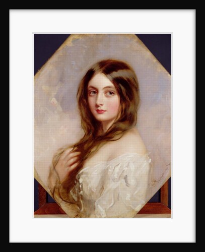 A Study - a young girl in a white dress by Richard Buckner