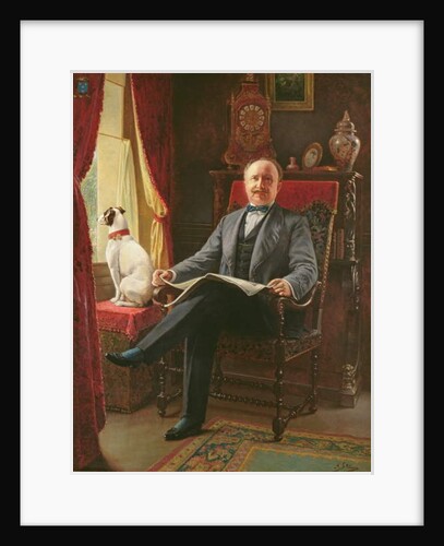 Portrait of M. le Comte de C. with his dog by Agapit Stevens