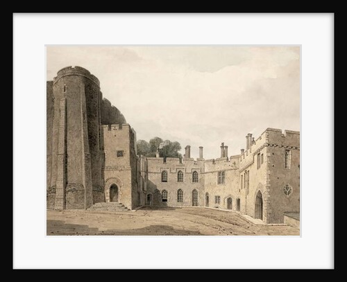 The Inner Court of Berkeley Castle, Gloucestershire, looking North-East, 1822 by John Chessell Buckler
