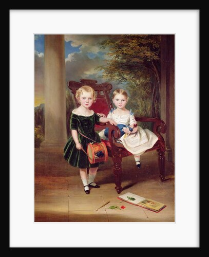 Portrait of two Children, Herbert and Rose, 1844 by George Duncan Beechey