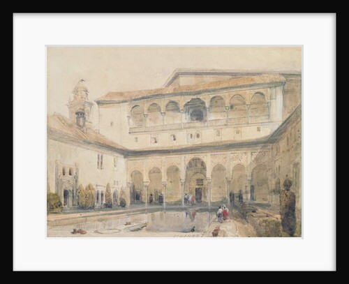 The Court of Myrtles, Alhambra 1833 by David Roberts