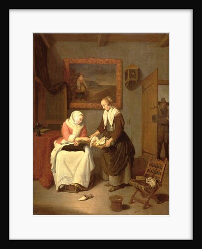 Interior with a Lady Choosing Fish, 1664 by Quiringh Gerritsz. van Brekelenkam