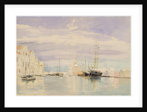 The Giudecca with S. Giorgio Maggiore, Venice, 1857 by James Holland