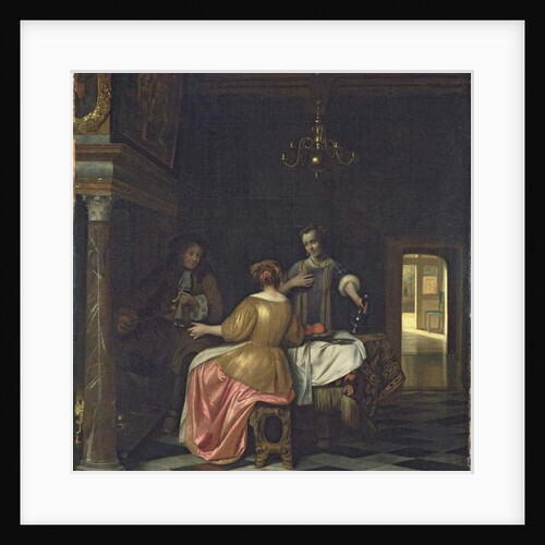 Interior with a Gentleman and Two Ladies Conversing, c.1668-70 by Pieter de Hooch