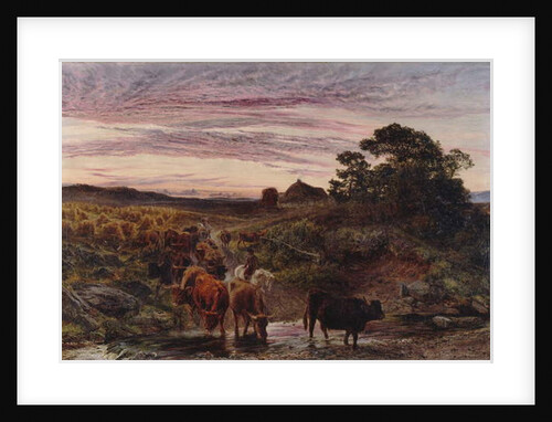 Cattle Fording a Stream, 1862 by Henry Moore