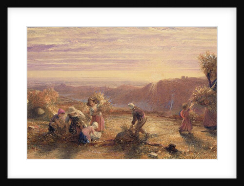 Sunset over the Gleaning Fields, 1855 by Samuel Palmer