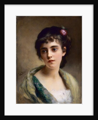 Head of a girl by Gustave Jacquet