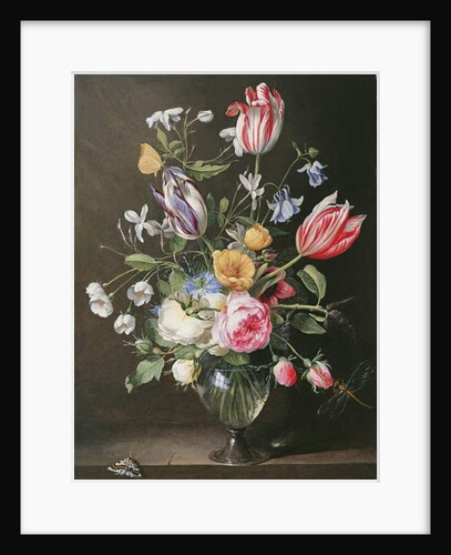 Flowers in a glass vase, 1663 by Johannes Antonius van der Baren
