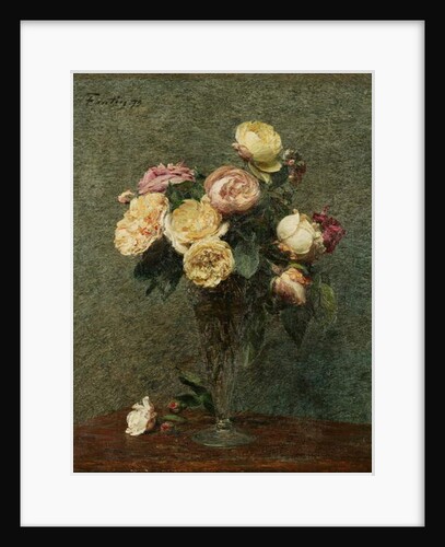 Still Life: Roses in a Glass Vase, 1879 by Ignace Henri Jean Fantin-Latour