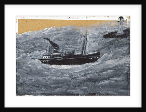 Trawler and Pier by Alfred Wallis