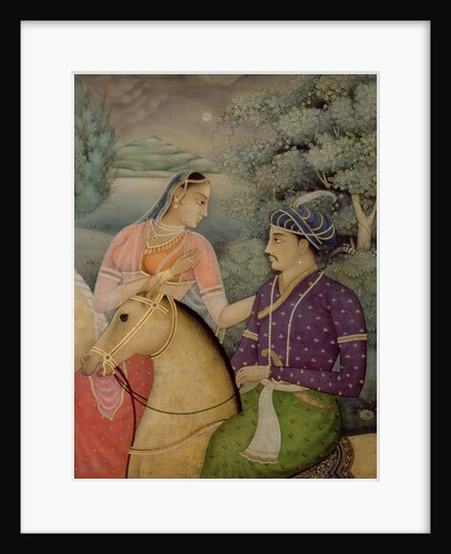 A Couple on Horseback Beside a Moonlit Lake by Mark Briscoe