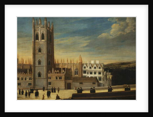 South Front of Magdalen with Numerous Figures in the Foreground, c.1650 by English School