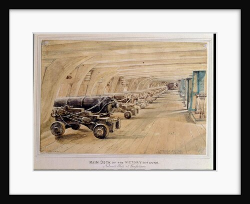 Larboard Battery, Main Deck of the 'Victory', 16 September 1835 by Edward William Cooke