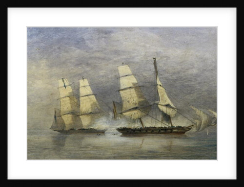 The 'Black Joke' Capturing the Spanish Slave Brig, 'Almirante' in the Bight of Benin, February 1st 1829 by Allan Duncan