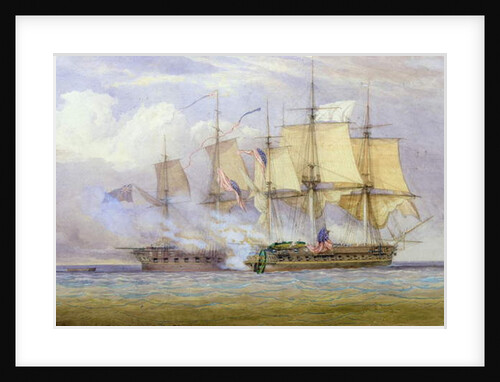 The Moment of Victory between HMS 'Shannon' and the American Ship 'Chesapeake' on 1st June 1813, 1857 by John Christian Schetky