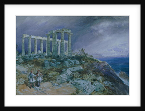 The Temple of Poseidon, Sunium, 1877 by William 'Crimea' Simpson