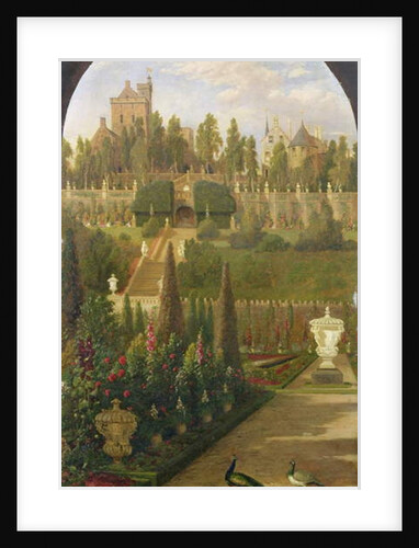 Drummond Castle, Perthshire, seen from the Gardens, 1847 by Jacob Thompson