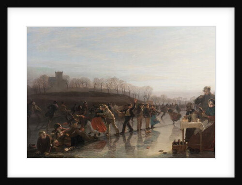 Sliding on Linlithgow Loch, 1858 by Charles Lees