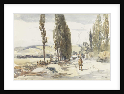 Road to Querrieu, 1918 by Albert Henry Fullwood