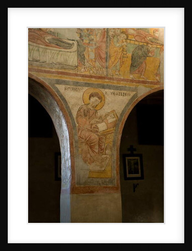 St. Mark writing the gospel by School Italian