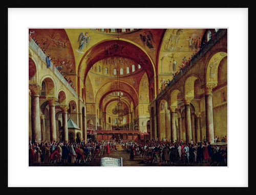 The Presentation of the New Doge to the People in the Basilica of San. Marco by Gabriele Bella
