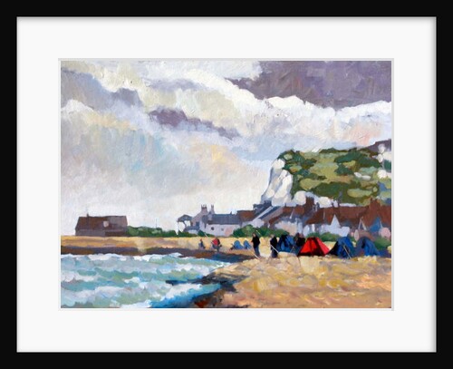 Fishing at Kingsdown White Cliffs, 2010 by Clive Metcalfe