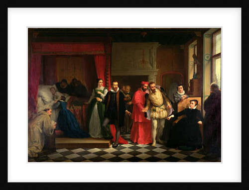 King Francis II on his Death Bed, 1865 by French School