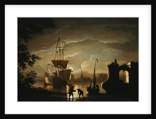 Shipping by Moonlight by Peter Monamy