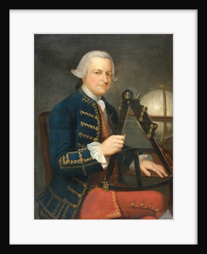 Portrait of a Gentleman Seafarer with a Hadley Quadrant on his knee by English School