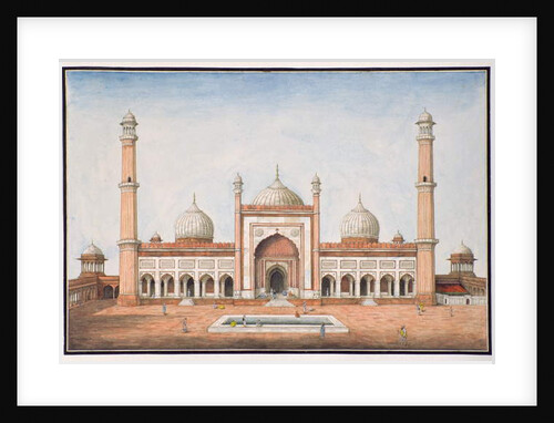 Jummah Musjeed, Delhi, c.1840 by Mazar or Mazhar Ali Khan