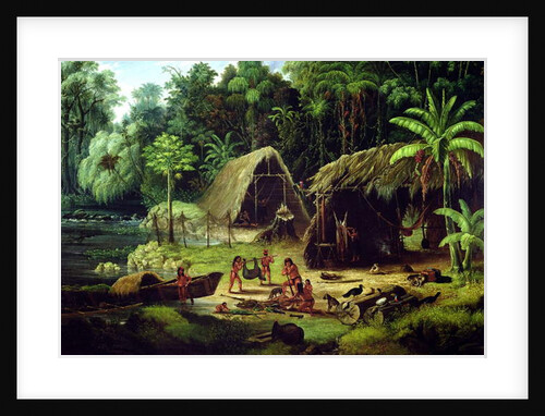 Carib Village, British Guyana, 1836 by W.S. Hedges